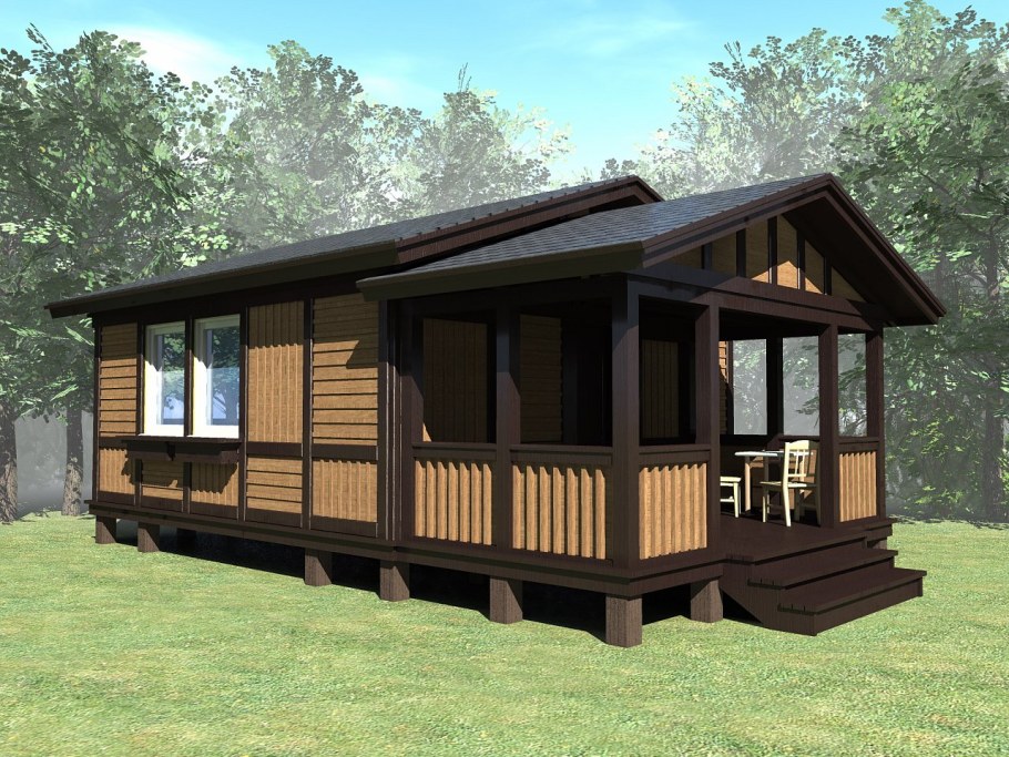 Дом 4 на 6 с мансардой и верандой 4на4