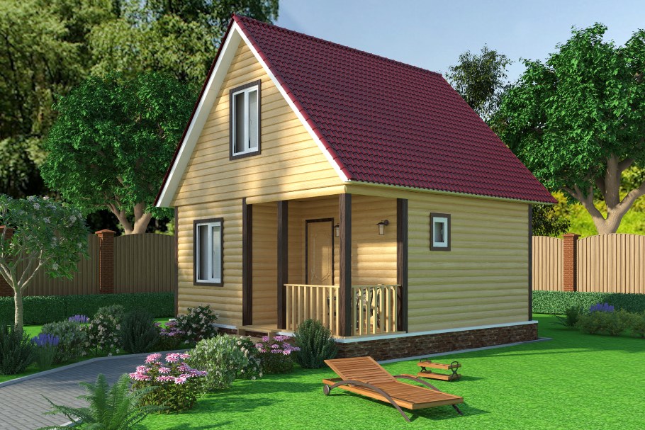 Дачный дом 5х5 Ярославич мансарда