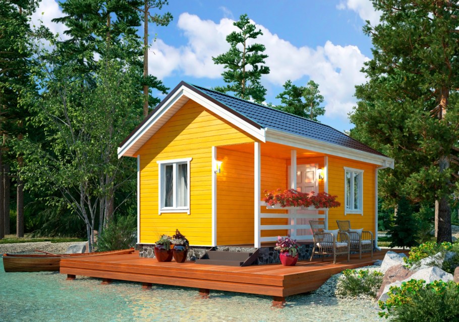 Небольшой каркасный домик