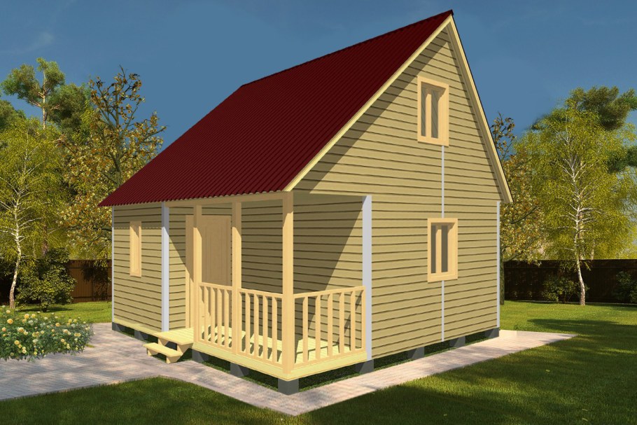 Дачный дом с террасой