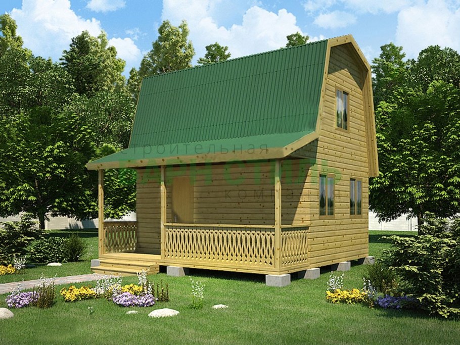 Дом с мансардой и террасой 120кв