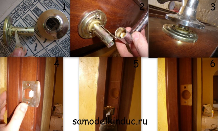 Отверстия для ручки межкомнатной двери