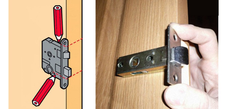 Врезка дверного замка в деревянную дверь