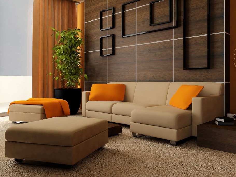 Красивый современный интерьер гостиной