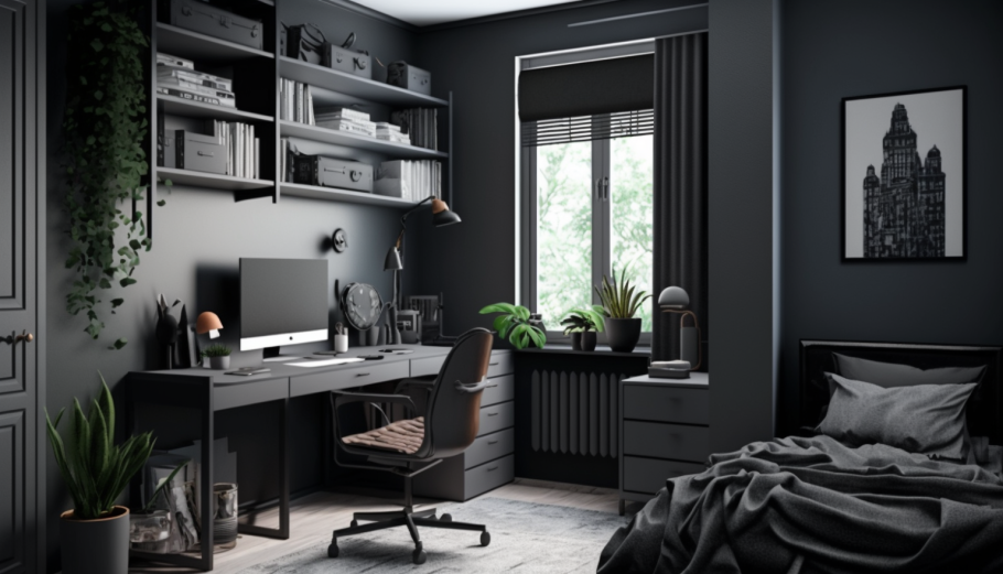 Серебристые шторы в интерьере