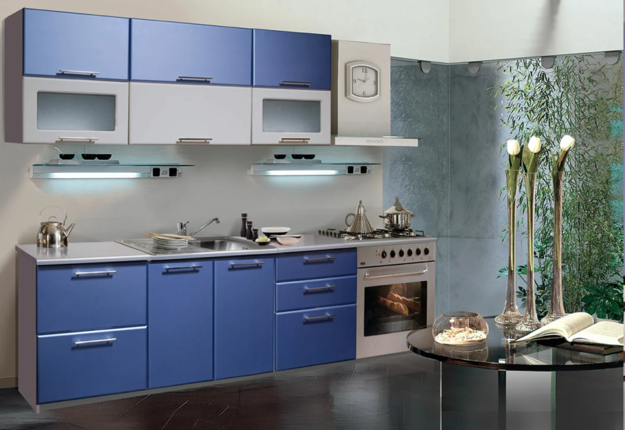 Кухня в синем цвете