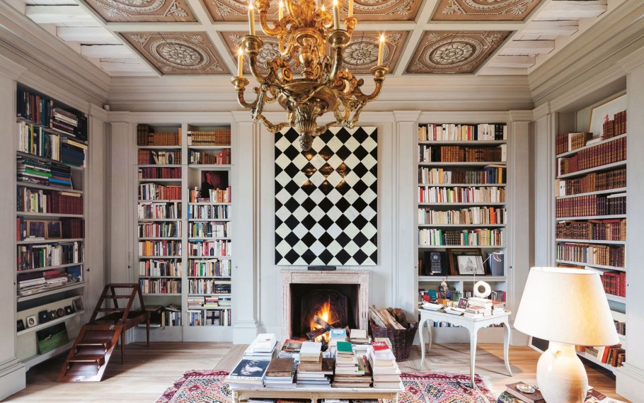 Домашняя библиотека в японском стиле