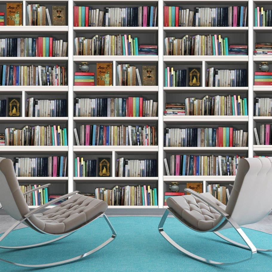 Книжная полка на всю стену