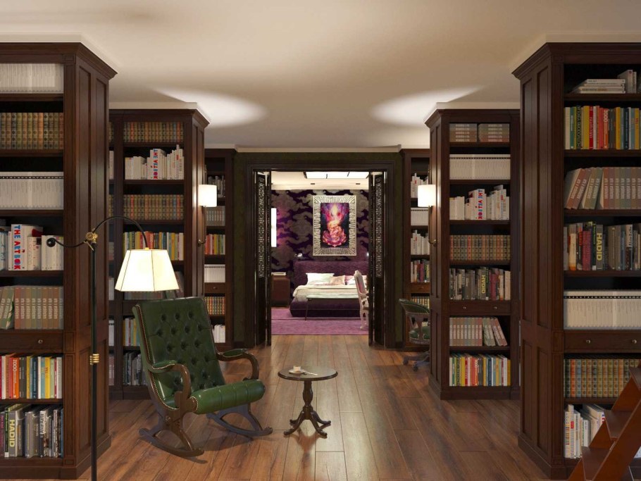Комната библиотека