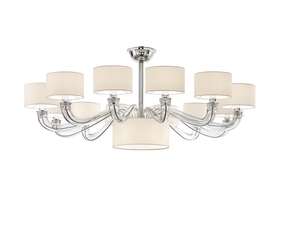 Люстра оранжевая Мурано