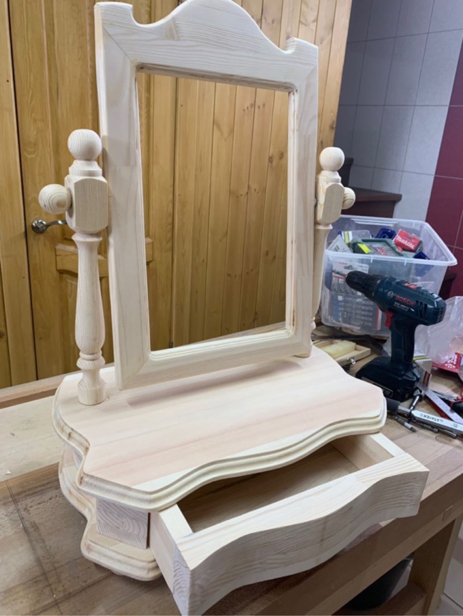 Накомодное зеркало псише старинное