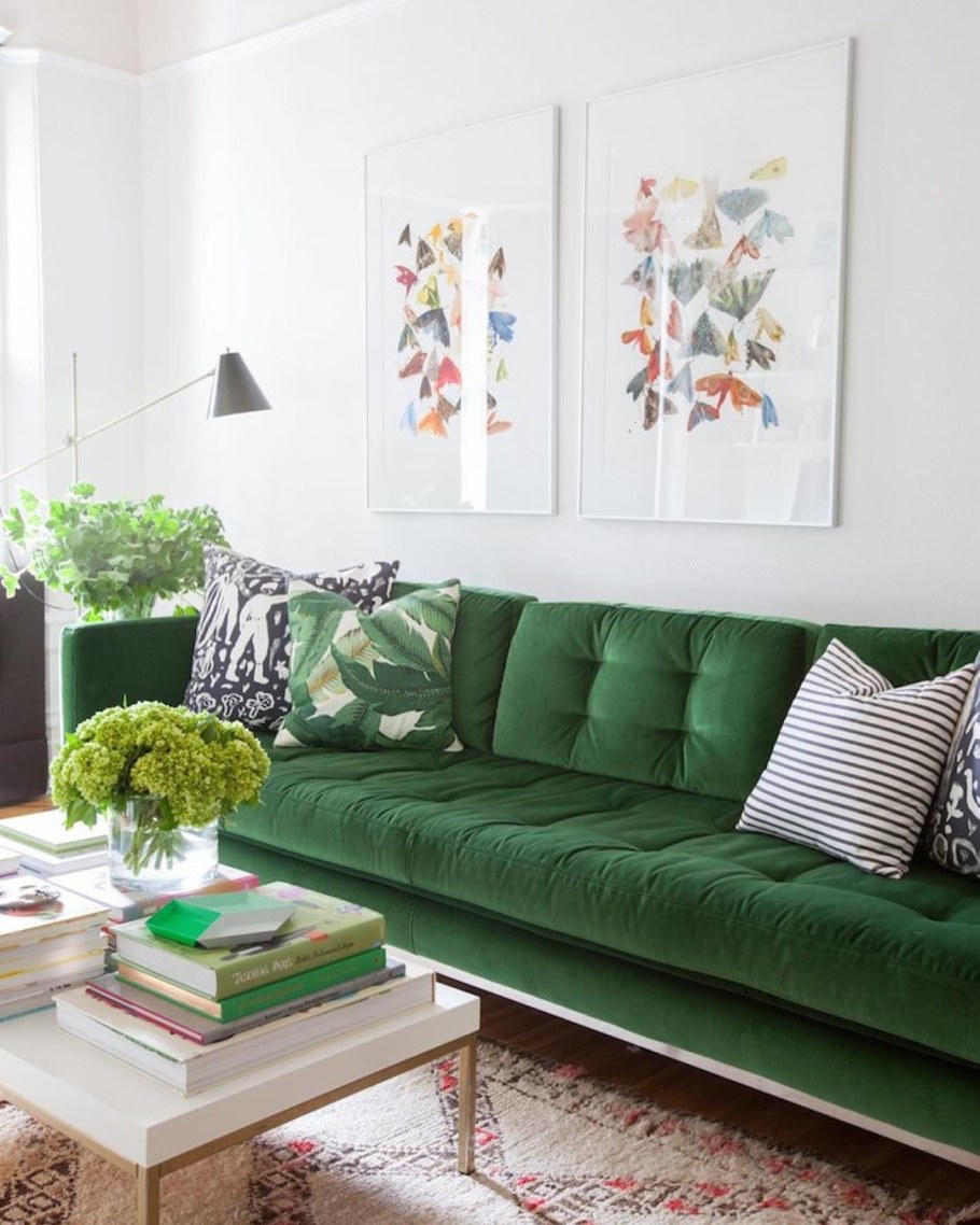 Диван Сканди изумрудный