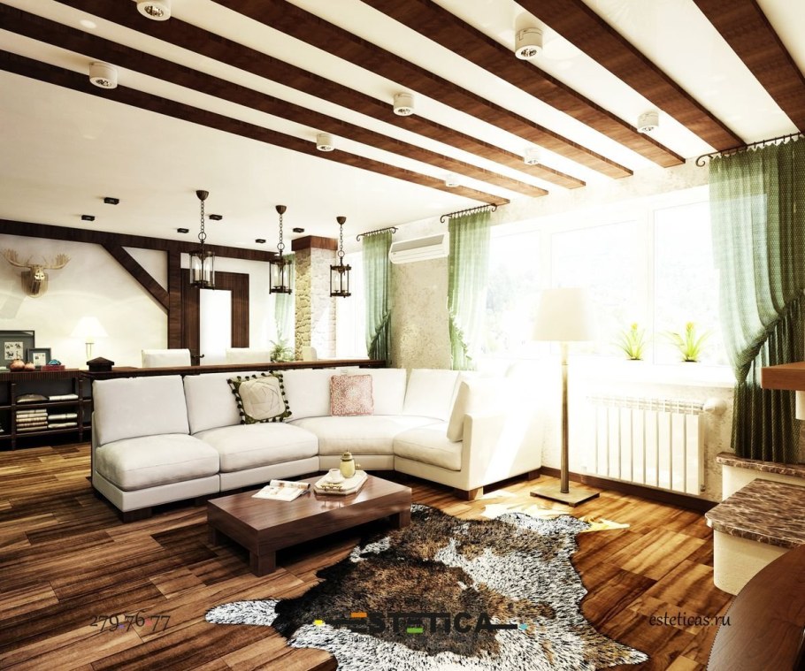 Потолок в альпийском стиле