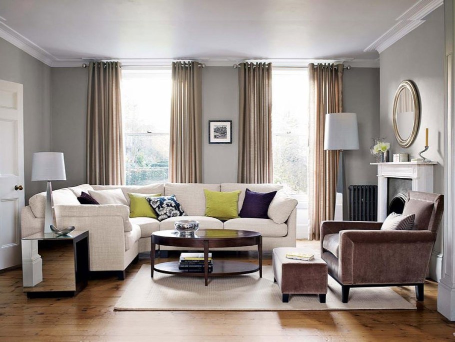 Гостиная с низкими потолками интерьер