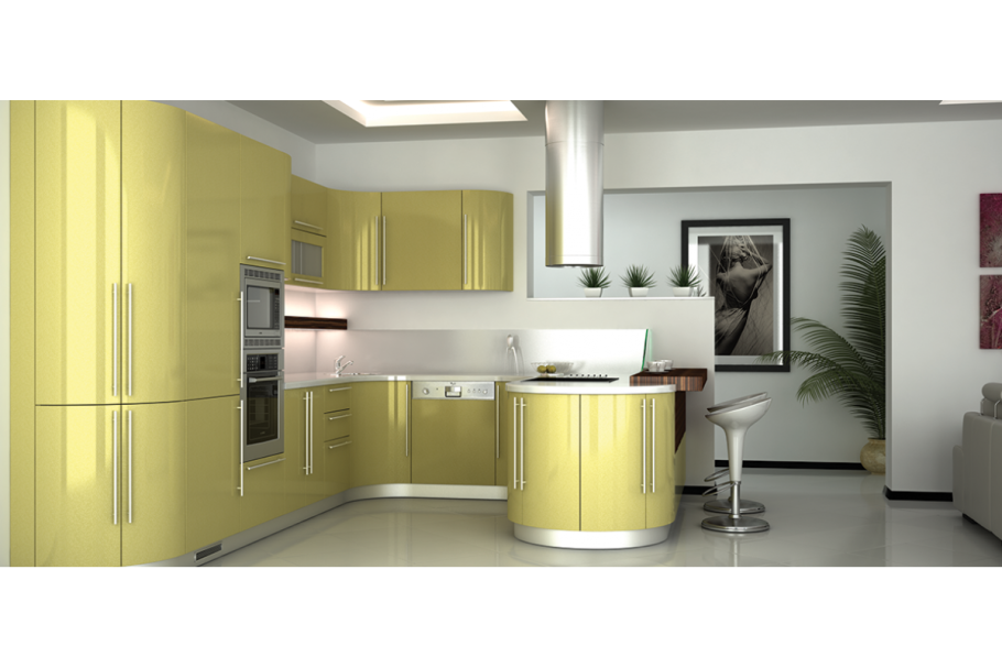 Кухня с радиусными фасадами