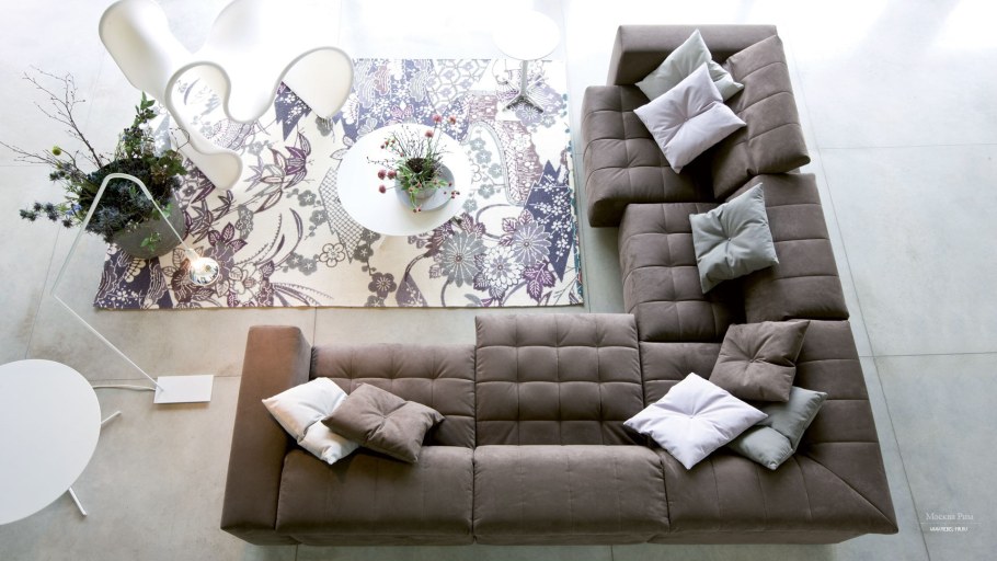 Модульный диван вид сверху