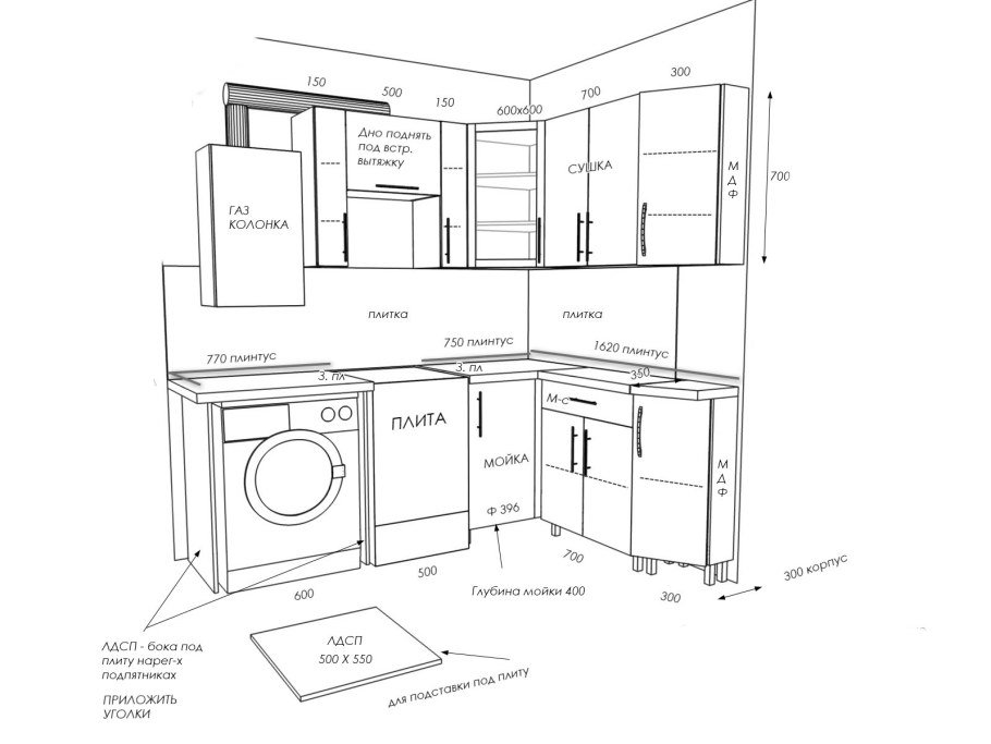 Кухня Магнолия 1.7