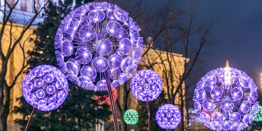 Новогодняя иллюминация на ВДНХ 2020