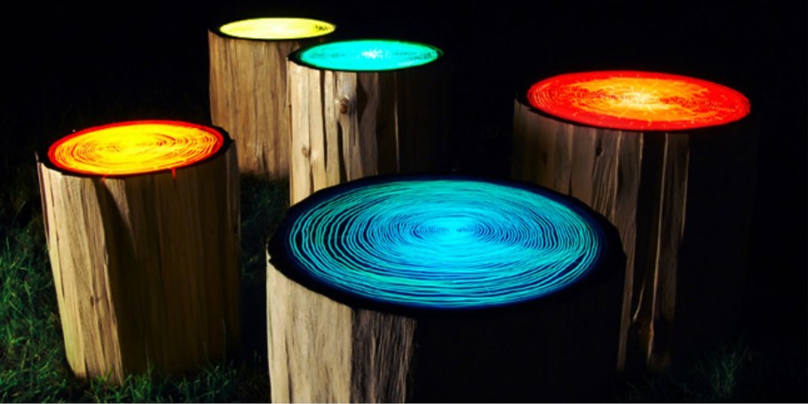 Пеньки с подсветкой