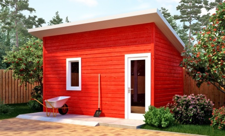 Хозблок 5х4 односкатной