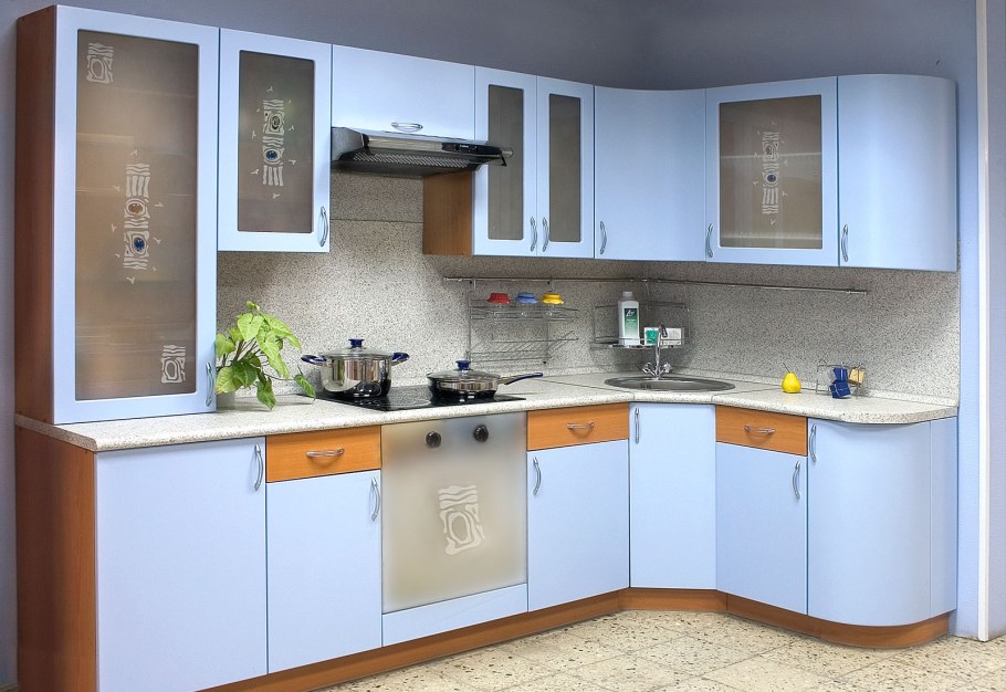 Угловые кухни для маленькой кухни Правосторонние