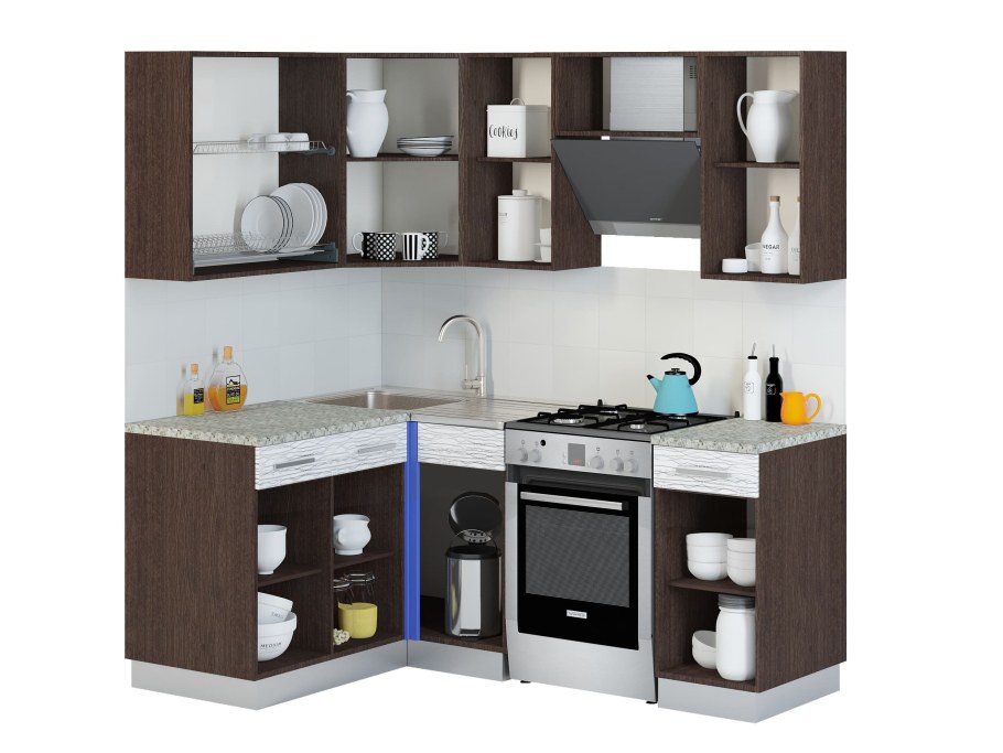 Угловые кухни для маленькой кухни