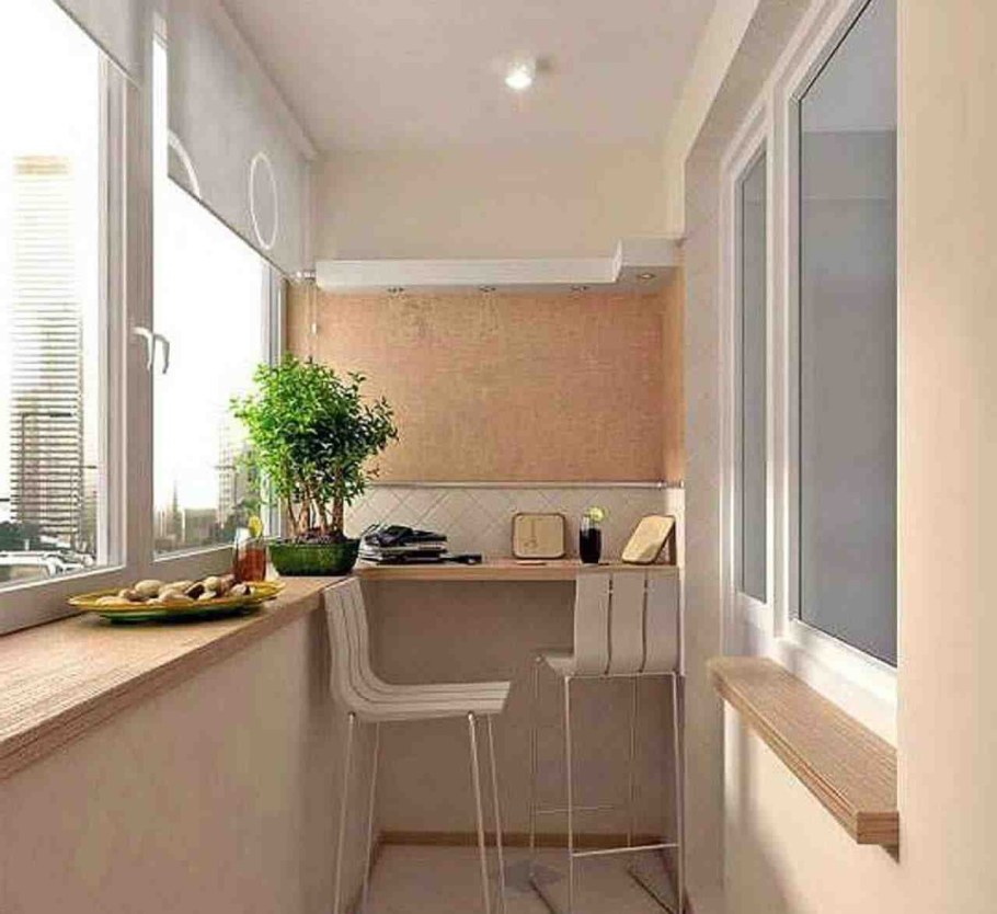 Отделка небольшого балкона