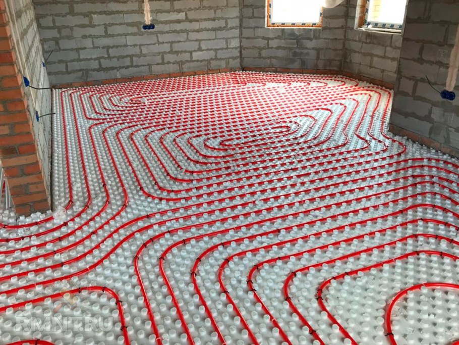 Полусухая стяжка для теплого водяного пола