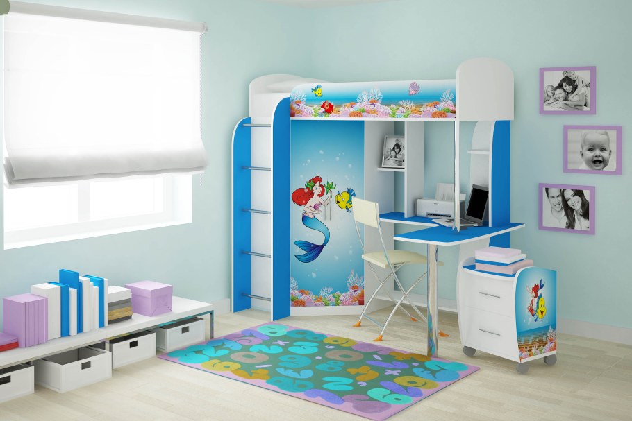 Кровать комбинированная ЛДСП 1 Ивушка