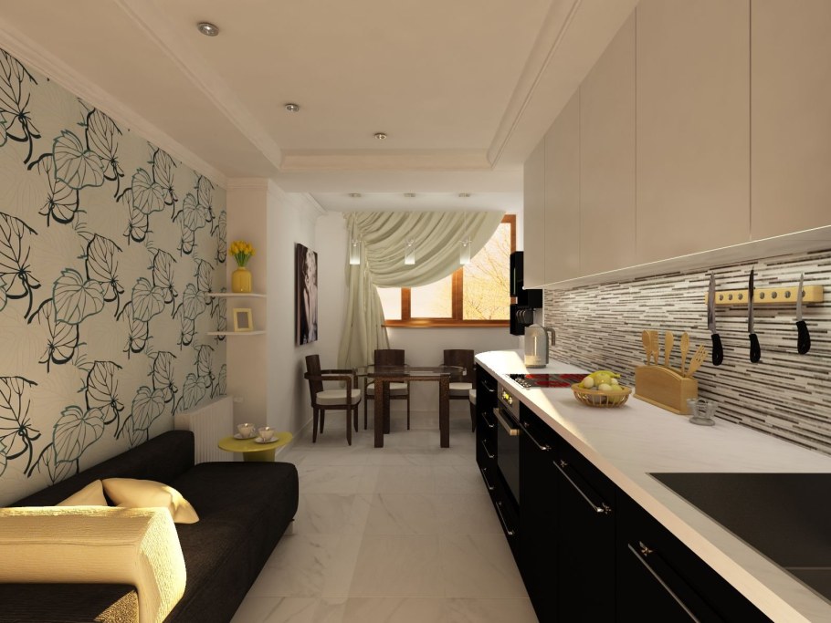 Идеи обоев для кухни