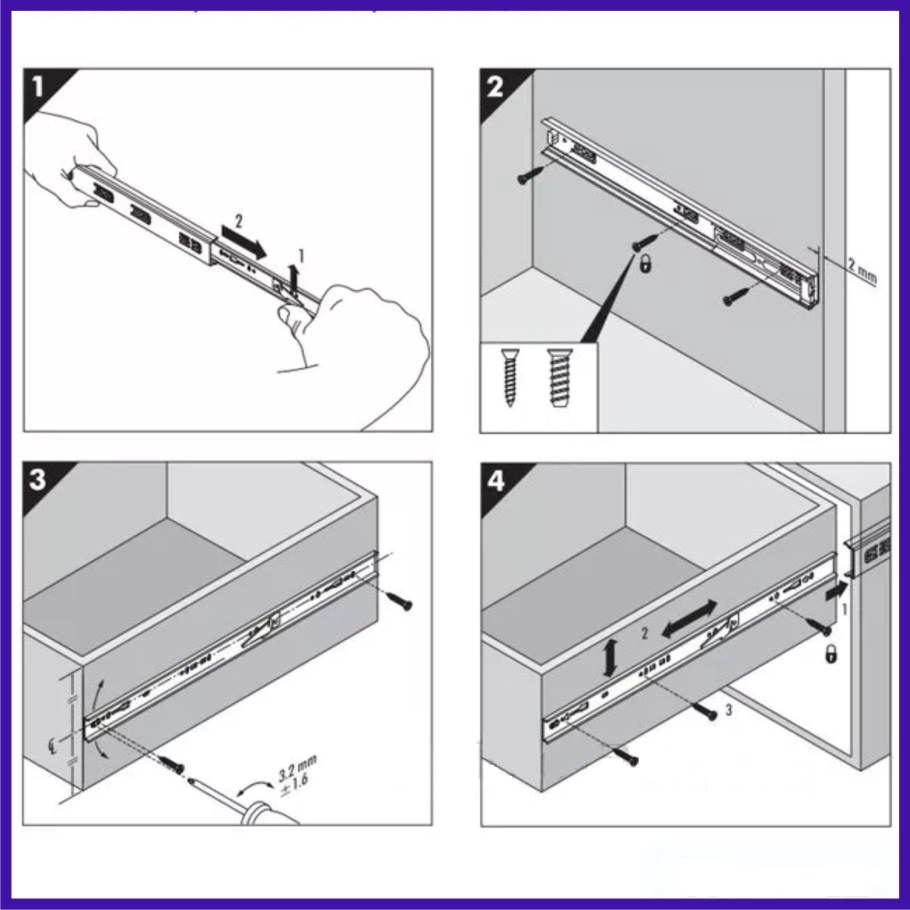 Хеттикhettich Quadro v6 30 (скрытого монтажа) Push-to-open глубиной 550мм