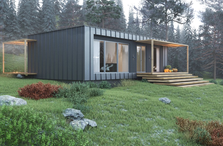 Тини Хаус с односкатной крышей