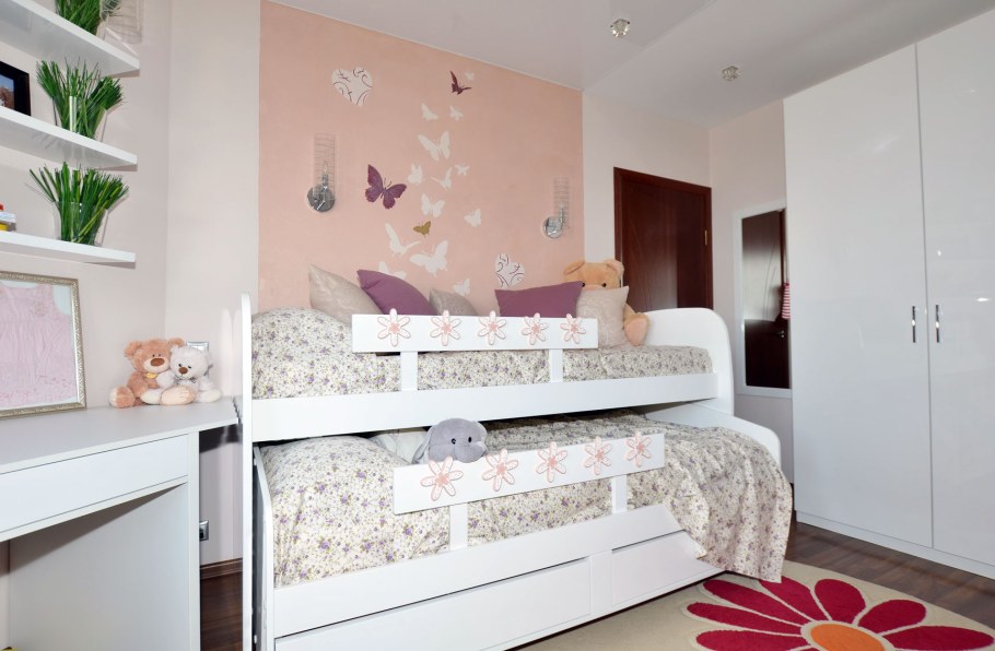 Кровать для двух девочек выдвижная