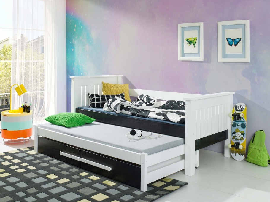 Детская кровать выдвижная для двоих икеа