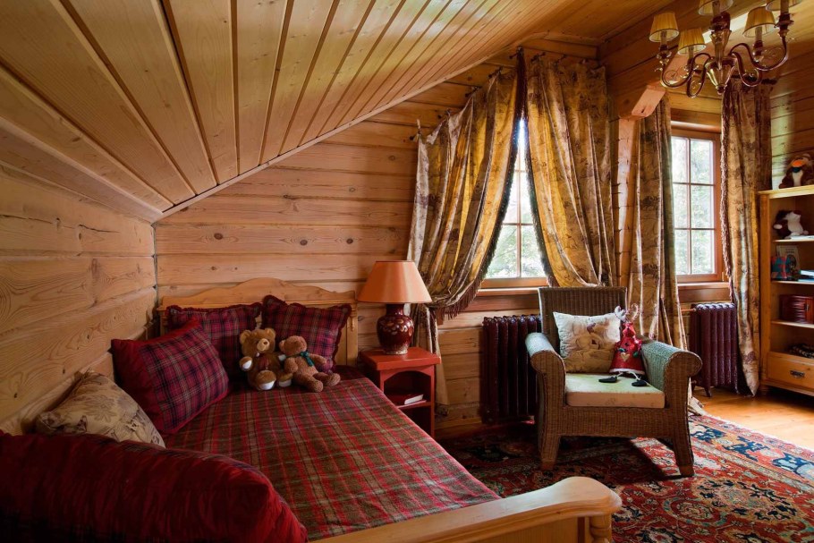 Интерьер дачи в русском стиле