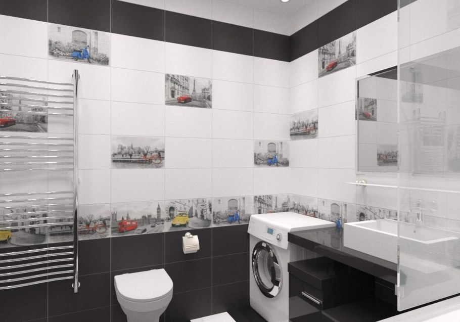 Плитка настенная Keraben Fresh Blanco-Grafito