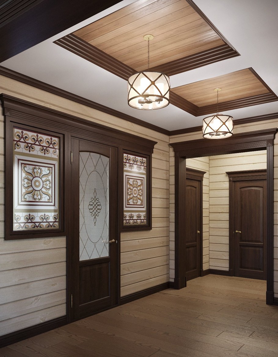 Прихожая имитация бруса