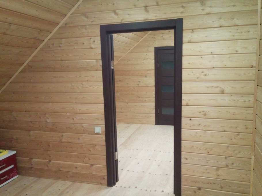 Перегородка из имитации бруса