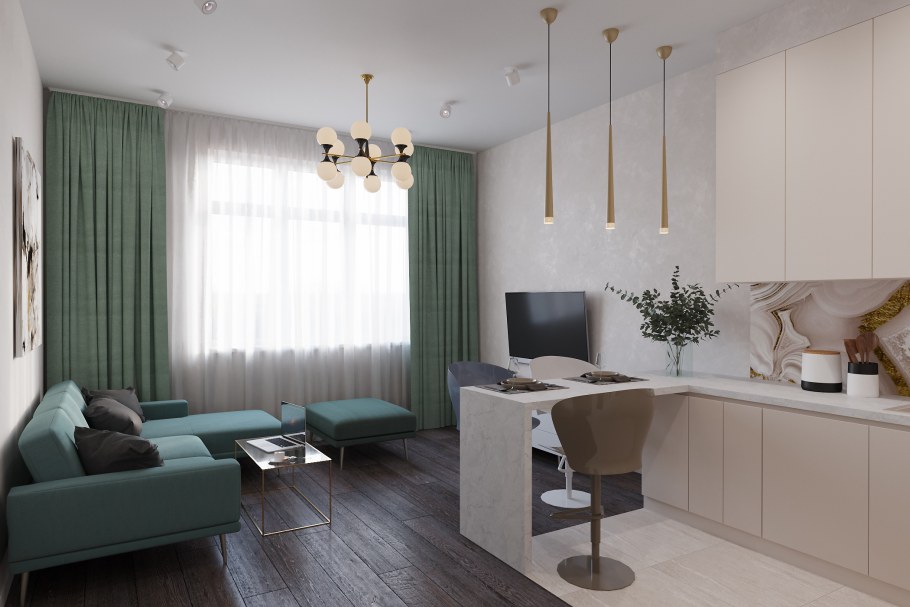 Кухня ниша в однокомнатной квартире