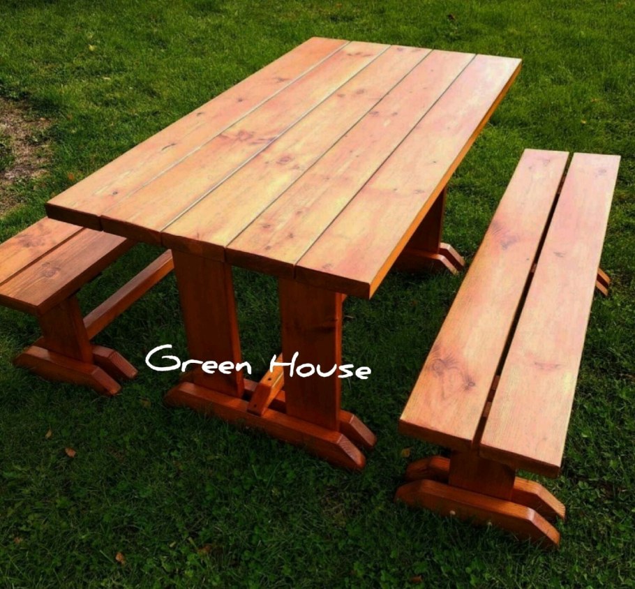 Стол садовый деревянный