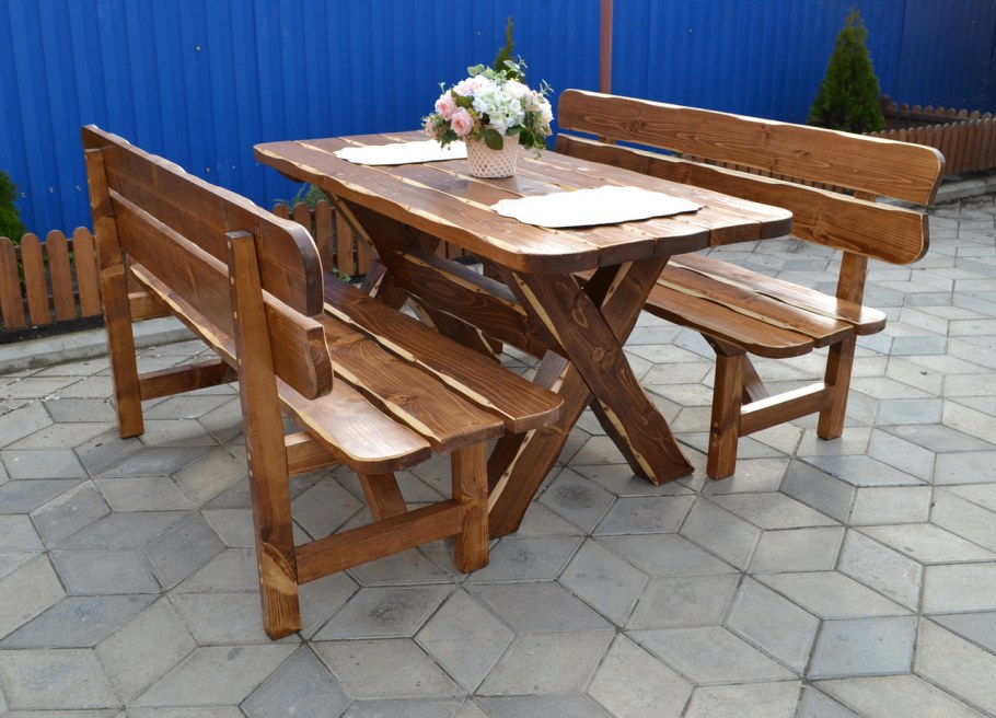 Деревянная Садовая мебель