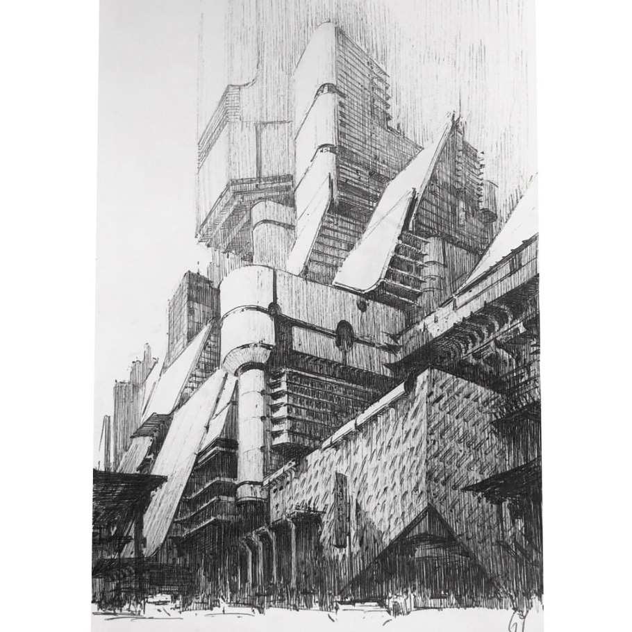 Городской пейзаж Графика