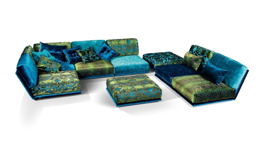 Модульный диван разноцветный