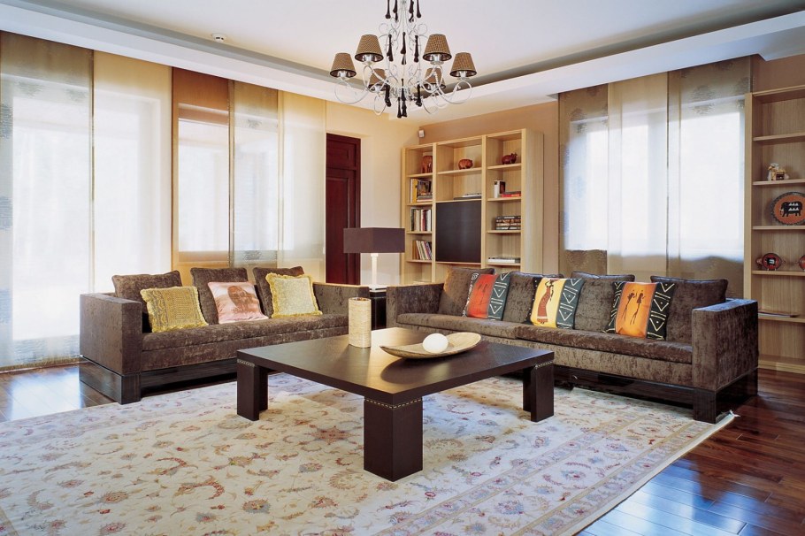 Этнический стиль в интерьере гостиной