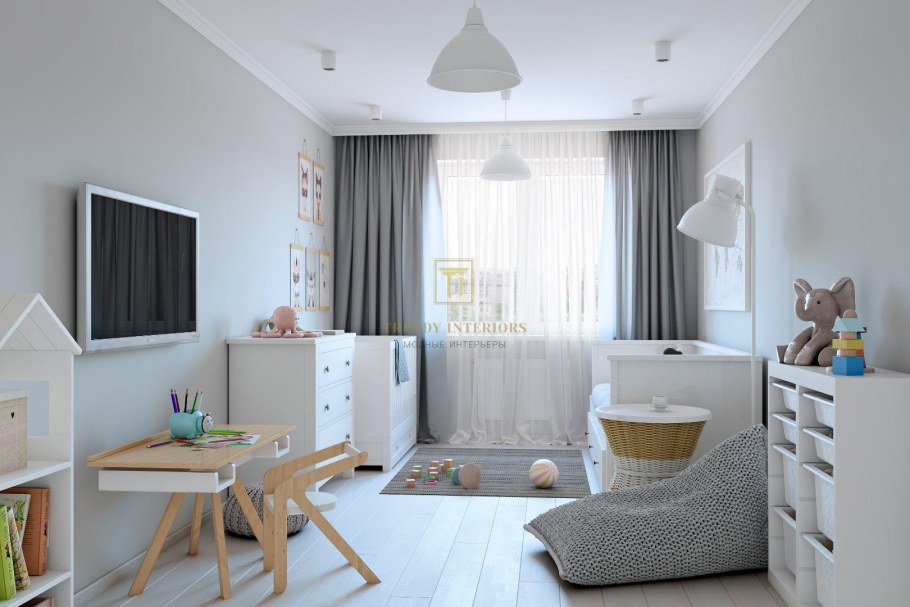 Двухкомнатная квартира в скандинавском стиле