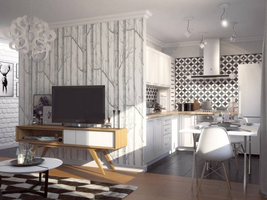 Хрущевка в стиле Сканди