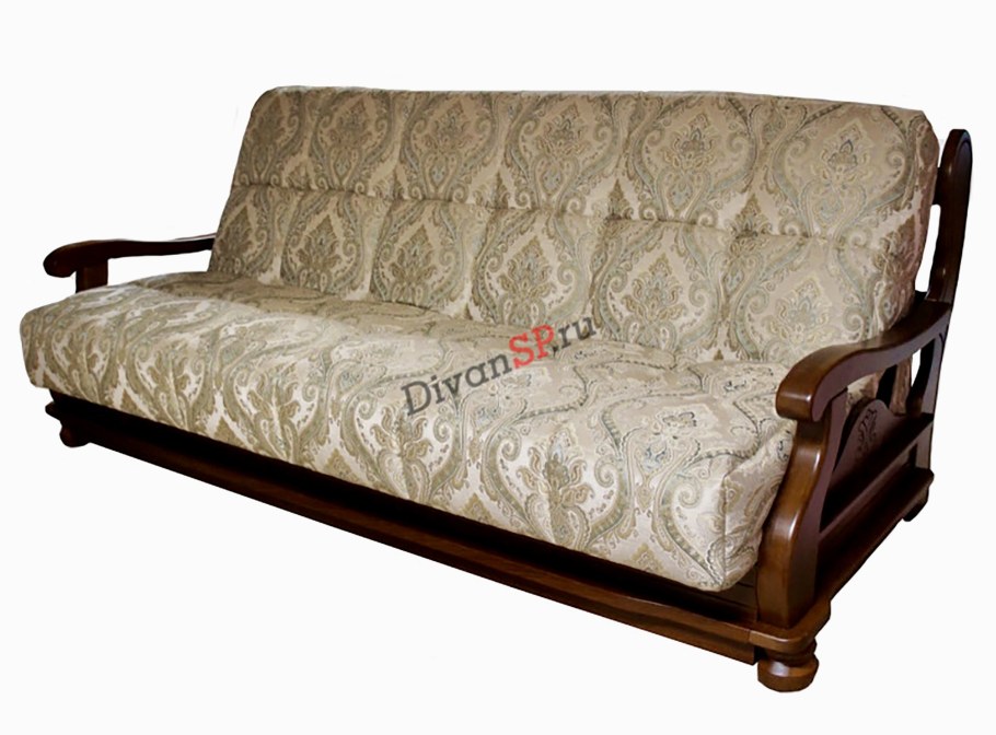 Диван книжка Амадей с деревянными подлокотниками