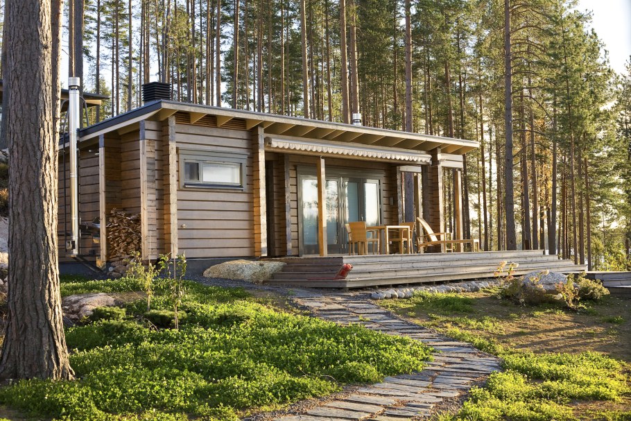 Дом с односкатной крышей Скандинавия