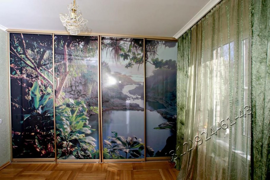 Шкаф в квартире с фотопечатью