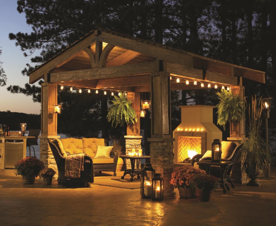 Подсветка беседки